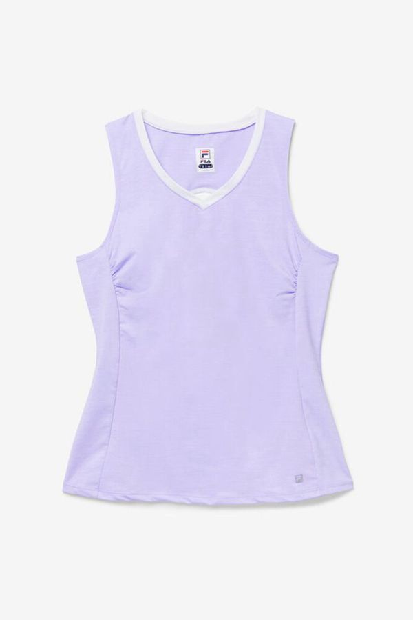 Fila Back Court Full Coverage Women's Tank Top - Purple/White,NZ 157-29507